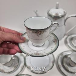 Vintage Noritake Greenbriar Coffee Set with 9 cups saucers plates & pot HAI