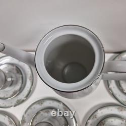 Vintage Noritake Greenbriar Coffee Set with 9 cups saucers plates & pot HAI