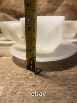 Vintage ONYX Marble Cups And Saucers Set Of 5 Antique Set