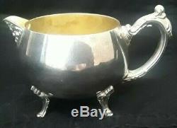 Vintage Oneida Silversmiths Silverplate Coffee Pot, Teapot, Ceamer, Sugar Sets