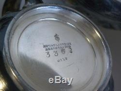 Vintage Ornate Repousse Reed & Barton Tea Coffee Set Creamer Sugar 3362 3 Pots