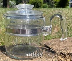Vintage PYREX 7754 4 Cup Flameware Coffee Percolator Complete Set