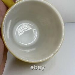 Vintage PYREX BUTTERSCOTCH 1410 FOULARD Coffee Cup Mug MCM Yellow Pair Set HTF