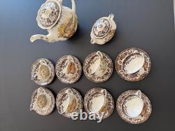Vintage Palissy Royal Worcester Game Series Coffee Set Pot Cups Saucers 18pc