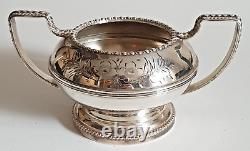 Vintage Paul Revere Productions Silver Plated Tea Set Hand Engraved, England