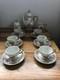 Vintage Pearlised Lustre Fragonard Lovers Japan Porcelain Coffee Tea Set