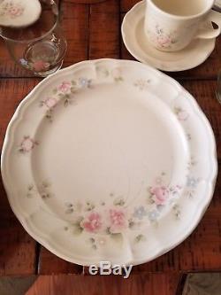 Vintage Pfaltzgraff Tea Rose Set Service for 8 plate bowl cup Coffee Tea 78pc