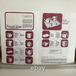 Vintage Picquot Ware 5 Piece set Tea, Coffee, Tray + milk & sugar Made in England
