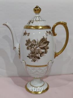 Vintage Pirkenhammer Cezch, Embossed, Pedestal Coffee Set. Absolutely Stunning