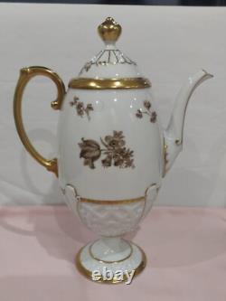 Vintage Pirkenhammer Cezch, Embossed, Pedestal Coffee Set. Absolutely Stunning