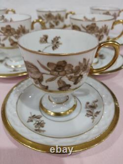 Vintage Pirkenhammer Cezch, Embossed, Pedestal Coffee Set. Absolutely Stunning