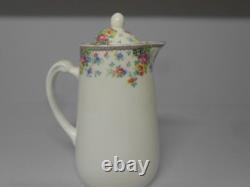 Vintage Plant Tuscan 8 Piece Set Cups Saucers Coffee Pot Fruit Bowl Chintz