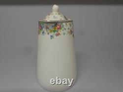 Vintage Plant Tuscan 8 Piece Set Cups Saucers Coffee Pot Fruit Bowl Chintz