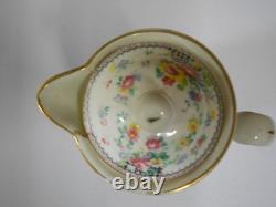 Vintage Plant Tuscan 8 Piece Set Cups Saucers Coffee Pot Fruit Bowl Chintz