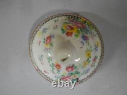 Vintage Plant Tuscan 8 Piece Set Cups Saucers Coffee Pot Fruit Bowl Chintz