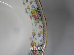 Vintage Plant Tuscan 8 Piece Set Cups Saucers Coffee Pot Fruit Bowl Chintz