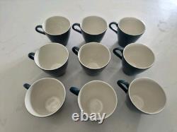 Vintage Poole Pottery Blue Moon Set Teapot, Cups, Milk Jug, Plates, Platter