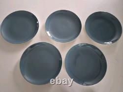 Vintage Poole Pottery Blue Moon Set Teapot, Cups, Milk Jug, Plates, Platter
