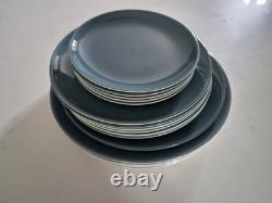 Vintage Poole Pottery Blue Moon Set Teapot, Cups, Milk Jug, Plates, Platter