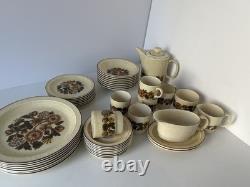 Vintage Poole Pottery Thistlewood 42-Piece Dinner Service Coffee Set England