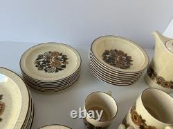 Vintage Poole Pottery Thistlewood 42-Piece Dinner Service Coffee Set England