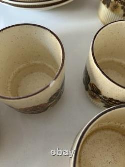 Vintage Poole Pottery Thistlewood 42-Piece Dinner Service Coffee Set England