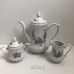 Vintage Porcelain Demitasse Coffee Tea Chocolate Espresso Set Made In Poland