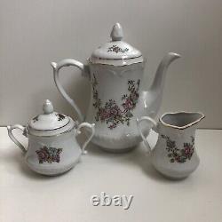 Vintage Porcelain Demitasse Coffee Tea Chocolate Espresso Set Made In Poland