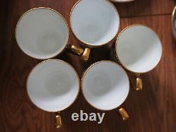 Vintage Porcelain NORITAKE Coffee Service Set with Coffee Pot Bird Pattern