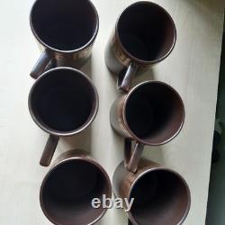Vintage Portmeirion Greek Key Chocolate Brown Coffee Set By Susan Williams-Ellis