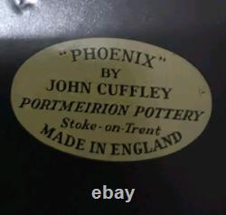 Vintage Portmeirion Phoenix John Cuffley Coffee Set Black Gold 16pc England 1960