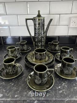 Vintage Portmeirion Totem Coffee Set -Olive Green- Susan Williams-Ellis (1960)