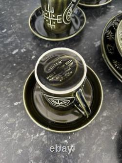 Vintage Portmeirion Totem Coffee Set -Olive Green- Susan Williams-Ellis (1960)