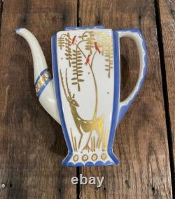 Vintage Porzellanfabrik Arzberg Tea Coffee Set German Hand Painted Gazelle 16pcs