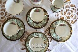 Vintage Princess Bone China Coffee Service Set with Coffee Pot 4 Cups 11pcs