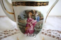 Vintage Princess Bone China Coffee Service Set with Coffee Pot 4 Cups 11pcs