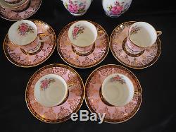Vintage Princess Bone China Porcelain Tea / Coffee Set with Tea Pot 14pcs