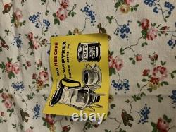 Vintage Pyrex Coffee Tea Set Stand Burner Booklet Jobling Sunderland 1950s