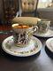 Vintage R. Capodimonte Cherub And Dragon Demitasse Set Of 4 Coffee Cup Saucers