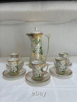 Vintage RS Reinhold Schlegelmilch Germany hand painted porcelain coffee cups set