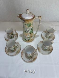 Vintage RS Reinhold Schlegelmilch Germany hand painted porcelain coffee cups set