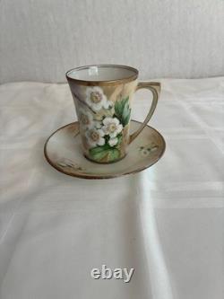 Vintage RS Reinhold Schlegelmilch Germany hand painted porcelain coffee cups set