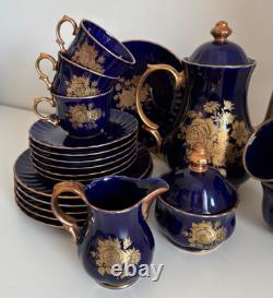 Vintage Retsch & Co. Bavaria Echt Kobalt Cobalt Blue & Gold Coffee/Tea Set