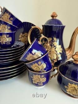 Vintage Retsch & Co. Bavaria Echt Kobalt Cobalt Blue & Gold Coffee/Tea Set