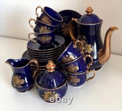 Vintage Retsch & Co. Bavaria Echt Kobalt Cobalt Blue & Gold Coffee/Tea Set