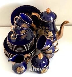 Vintage Retsch & Co. Bavaria Echt Kobalt Cobalt Blue & Gold Coffee/Tea Set