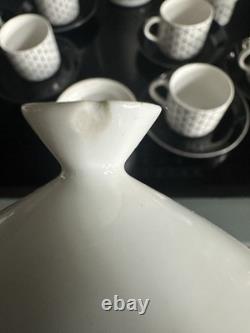 Vintage Rorstrand Sweden Venezia Pattern Coffee Set For 6 By Hertha Bengtsson