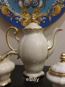 Vintage Rosenthal China Selb Germany Pompadour Baroque Gold Coffee Set