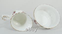 Vintage Royal Albert 15pc Pink Roses Bone China Coffee Set Pot Cup Saucer Floral