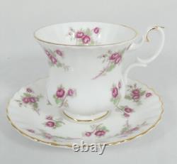 Vintage Royal Albert 15pc Pink Roses Bone China Coffee Set Pot Cup Saucer Floral